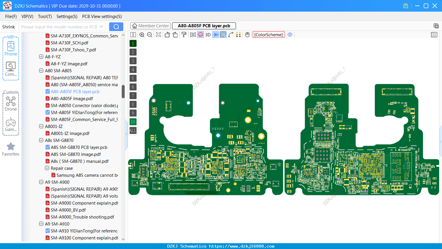 Samsung A80-A805F PCB Layer